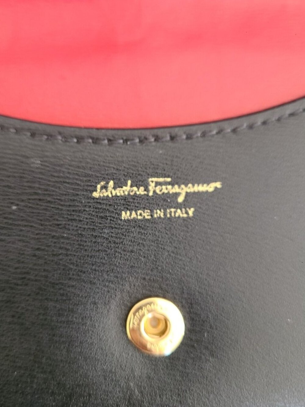 Salvatore Ferragamo Wallet Mini Purse Black Leather - Picture 6 of 7